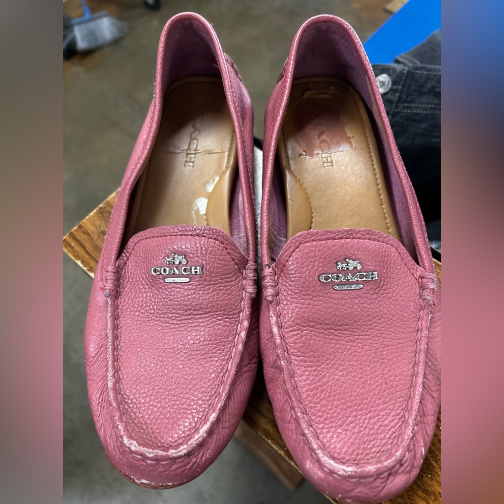 Coach Rose Leather Loafers